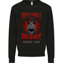 Kettlebell Beast Gym Training Top MMA Mens Sweatshirt Jumper Black
