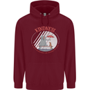 Kindness a Gift Funny Dog Elephant Mens 80% Cotton Hoodie Maroon