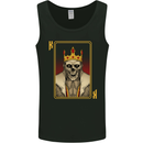 King Playing Card Gothic Skull Poker Mens Vest Tank Top Black