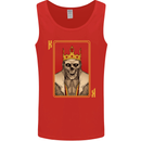 King Playing Card Gothic Skull Poker Mens Vest Tank Top Red