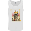King Playing Card Gothic Skull Poker Mens Vest Tank Top White