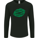 Kiss Me I'm Irish St. Patrick's Day Mens Long Sleeve T-Shirt Black