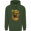 Kitesurfing Spray and Pray Childrens Kids Hoodie Forest Green