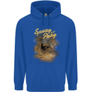 Kitesurfing Spray and Pray Childrens Kids Hoodie Royal Blue