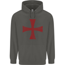 Knights Templar Cross Fancy Dress Outfit Childrens Kids Hoodie Storm Grey