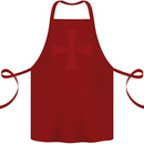 Knights Templar Cross Fancy Dress Outfit Cotton Apron 100% Organic Maroon