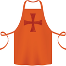 Knights Templar Cross Fancy Dress Outfit Cotton Apron 100% Organic Orange