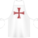 Knights Templar Cross Fancy Dress Outfit Cotton Apron 100% Organic White