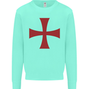 Knights Templar Cross Fancy Dress Outfit Mens Sweatshirt Jumper Peppermint