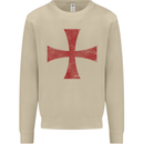 Knights Templar Cross Fancy Dress Outfit Mens Sweatshirt Jumper Sand