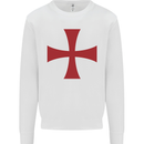 Knights Templar Cross Fancy Dress Outfit Mens Sweatshirt Jumper White