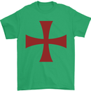 Knights Templar Cross Fancy Dress Outfit Mens T-Shirt Cotton Gildan Irish Green