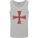 Knights Templar Cross Fancy Dress Outfit Mens Vest Tank Top Sports Grey
