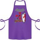 Knights Templar Fancy Dress St Georges Day Cotton Apron 100% Organic Purple