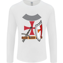 Knights Templar Fancy Dress St Georges Day Mens Long Sleeve T-Shirt White