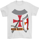 Knights Templar Fancy Dress St Georges Day Mens T-Shirt Cotton Gildan White