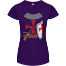 Knights Templar Fancy Dress St Georges Day Womens Petite Cut T-Shirt Purple