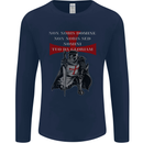Knights Templar Prayer St. George's Day Mens Long Sleeve T-Shirt Navy Blue