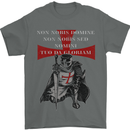 Knights Templar Prayer St. George's Day Mens T-Shirt Cotton Gildan Charcoal