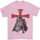 Knights Templar Prayer St. George's Day Mens T-Shirt Cotton Gildan Light Pink
