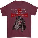 Knights Templar Prayer St. George's Day Mens T-Shirt Cotton Gildan Maroon