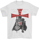 Knights Templar Prayer St. George's Day Mens T-Shirt Cotton Gildan White