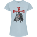 Knights Templar Prayer St. George's Day Womens Petite Cut T-Shirt Light Blue