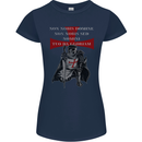 Knights Templar Prayer St. George's Day Womens Petite Cut T-Shirt Navy Blue