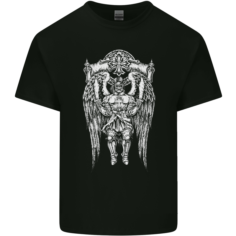 Knights Templar Skull Roman Warrior MMA Gym Mens Cotton T-Shirt Tee Top Black