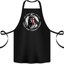 Knights Templar St. George's Father's Day Cotton Apron 100% Organic Black