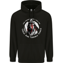 Knights Templar St. George's Father's Day Mens 80% Cotton Hoodie Black