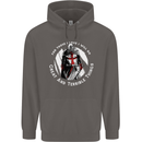 Knights Templar St. George's Father's Day Mens 80% Cotton Hoodie Charcoal