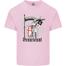 Knights Templar St Georges Day Beauseant Mens Cotton T-Shirt Tee Top Light Pink
