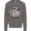 Knights Templar St Georges Day Beauseant Mens Sweatshirt Jumper Charcoal