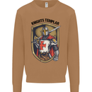 Knights Templar St Georges Day England Mens Sweatshirt Jumper Caramel Latte