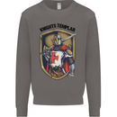 Knights Templar St Georges Day England Mens Sweatshirt Jumper Charcoal