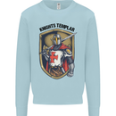 Knights Templar St Georges Day England Mens Sweatshirt Jumper Light Blue