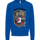 Knights Templar St Georges Day England Mens Sweatshirt Jumper Royal Blue