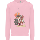 Knights Templar on a Horse Mens Sweatshirt Jumper Light Pink