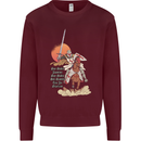 Knights Templar on a Horse Mens Sweatshirt Jumper Maroon