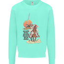Knights Templar on a Horse Mens Sweatshirt Jumper Peppermint