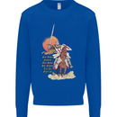 Knights Templar on a Horse Mens Sweatshirt Jumper Royal Blue