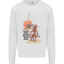 Knights Templar on a Horse Mens Sweatshirt Jumper White