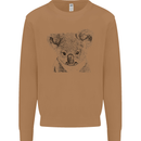 Koala Bear Sketch Ecology Environment Mens Sweatshirt Jumper Caramel Latte