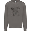 Koala Bear Sketch Ecology Environment Mens Sweatshirt Jumper Charcoal