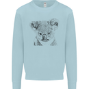 Koala Bear Sketch Ecology Environment Mens Sweatshirt Jumper Light Blue