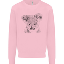 Koala Bear Sketch Ecology Environment Mens Sweatshirt Jumper Light Pink