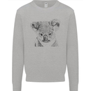 Koala Bear Sketch Ecology Environment Mens Sweatshirt Jumper Sports Grey