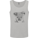 Koala Bear Sketch Ecology Environment Mens Vest Tank Top Sports Grey