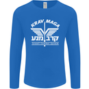 Krav Maga Israeli Defence System MMA Mens Long Sleeve T-Shirt Royal Blue